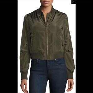 Green bomber jacket